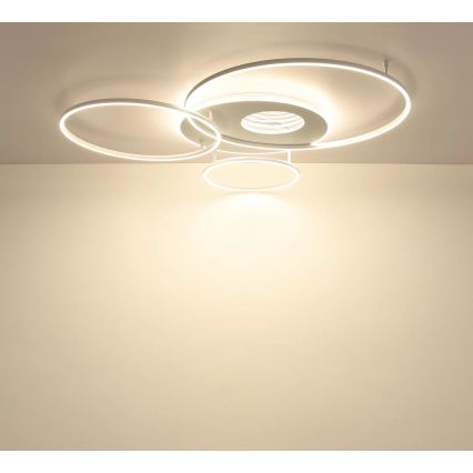 Globo - reguliuojamas LED lubų šviestuvas LED/70W/230V 2700-6500K 105x26,5 cm sidabrinis + nuotolinis valdymas