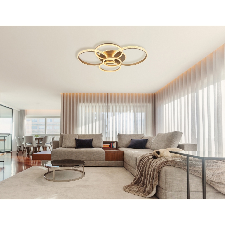 Globo - LED lubinis šviestuvas LED/70W/230V 3000K 88x110 cm smėlio spalva