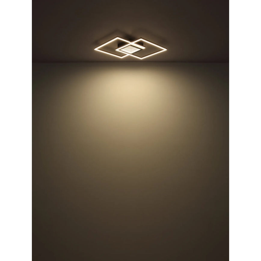 Globo - dimeriuojamas LED lubų šviestuvas LED/32W/230V 2700-6500K 42,6x42,6 cm juodas + nuotolinis valdymas