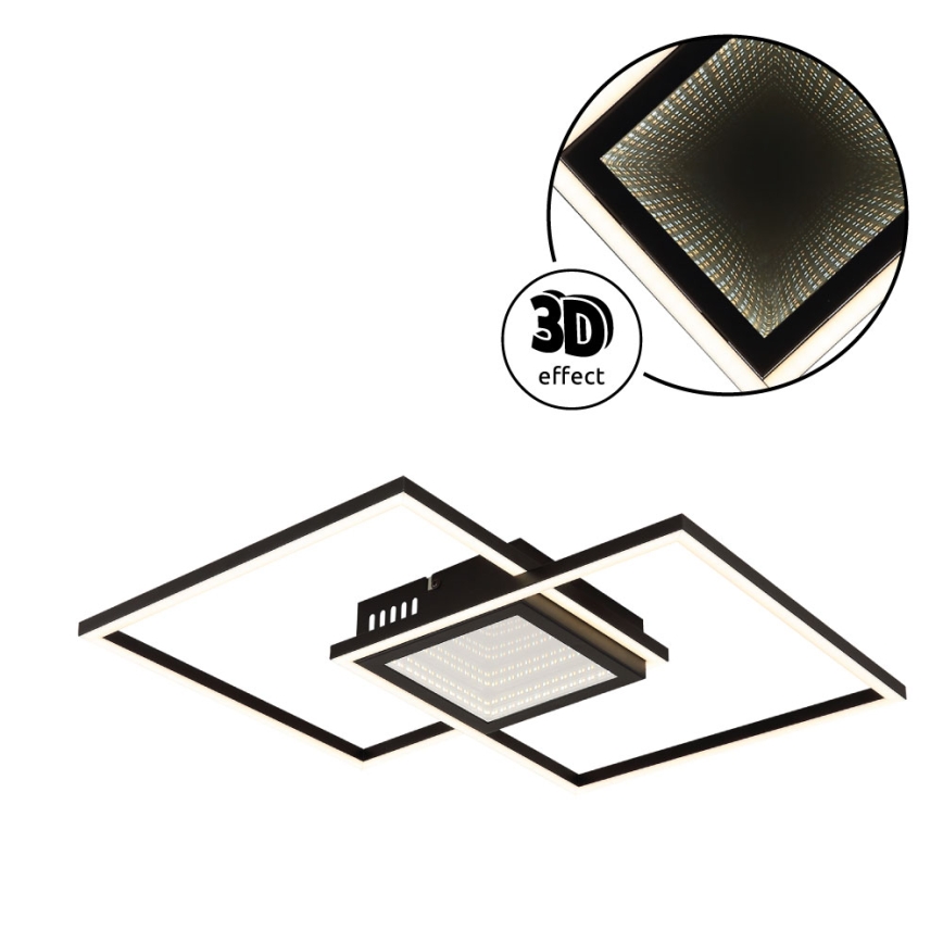 Globo - dimeriuojamas LED lubų šviestuvas LED/32W/230V 2700-6500K 42,6x42,6 cm juodas + nuotolinis valdymas