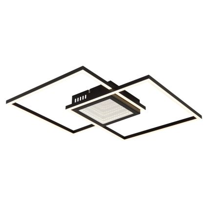 Globo - dimeriuojamas LED lubų šviestuvas LED/32W/230V 2700-6500K 42,6x42,6 cm juodas + nuotolinis valdymas