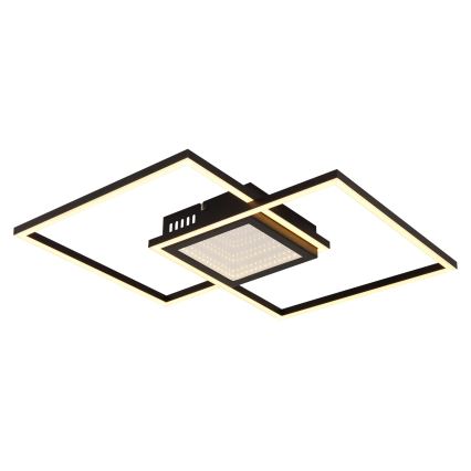 Globo - dimeriuojamas LED lubų šviestuvas LED/32W/230V 2700-6500K 42,6x42,6 cm juodas + nuotolinis valdymas