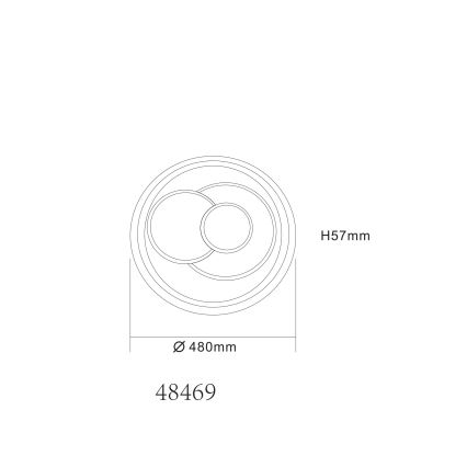 Globo - LED lubinis šviestuvas LED/36W/230V 3000/4000/6500K skersmuo 48 cm