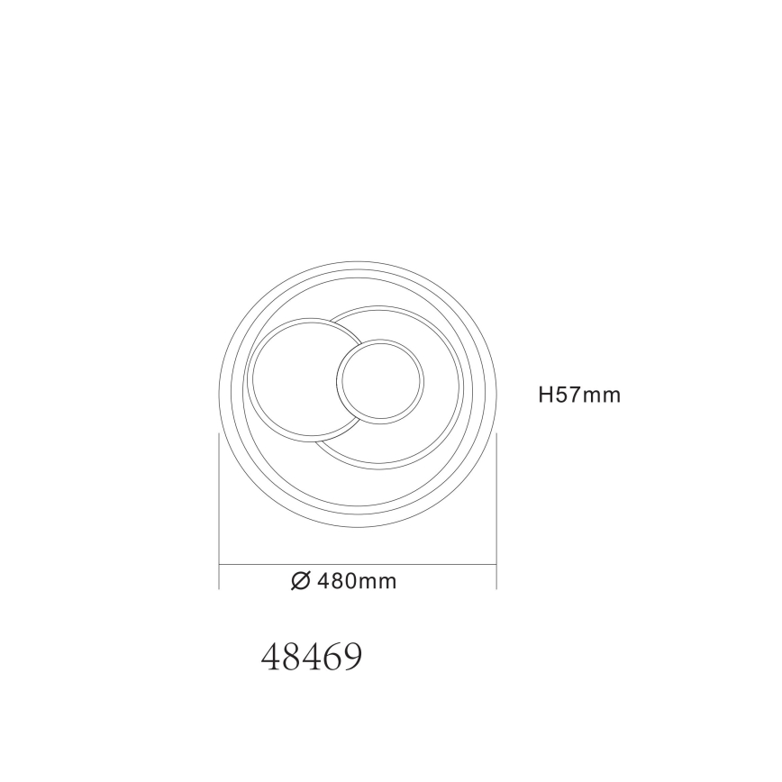 Globo - LED lubinis šviestuvas LED/36W/230V 3000/4000/6500K skersmuo 48 cm