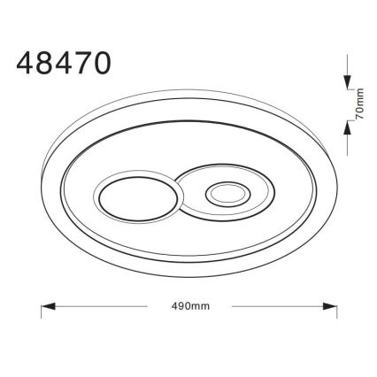 Globo - LED lubinis šviestuvas LED/36W/230V 3000/4000/6500K skersmuo 49 cm