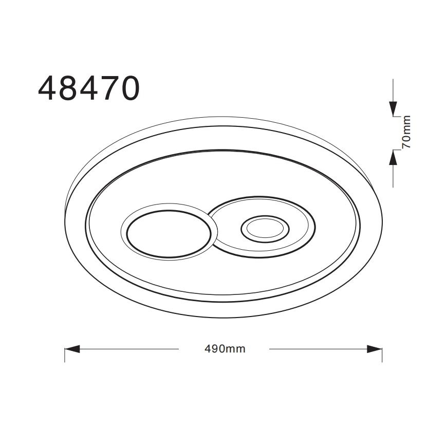 Globo - LED lubinis šviestuvas LED/36W/230V 3000/4000/6500K skersmuo 49 cm