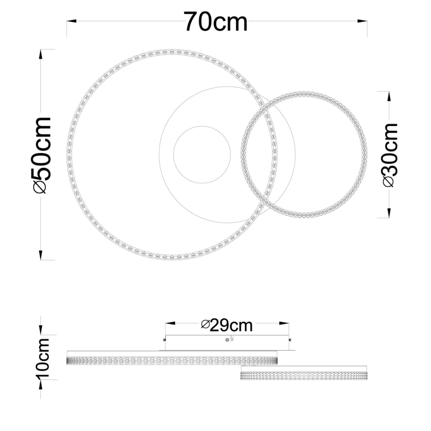 Globo - LED lubinis šviestuvas LED/30W/230V 3000K 70x50 cm smėlio spalvos