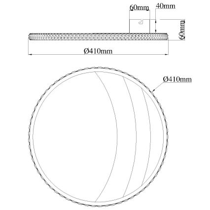 Globo - LED lubinis šviestuvas LED/24W/230V 3000/4000/6000K skersmuo 41 cm auksinis
