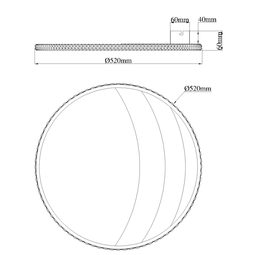 Globo - LED lubinis šviestuvas LED/40W/230V 3000/4000/6000K skersmuo 52 cm auksinis
