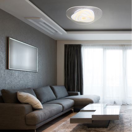 Globo - LED Pritemdomas lubinis šviestuvas LED/40W/230V 3000-6500K 50,2x48,8 cm Wi-Fi Tuya + nuotolinio valdymo pultas
