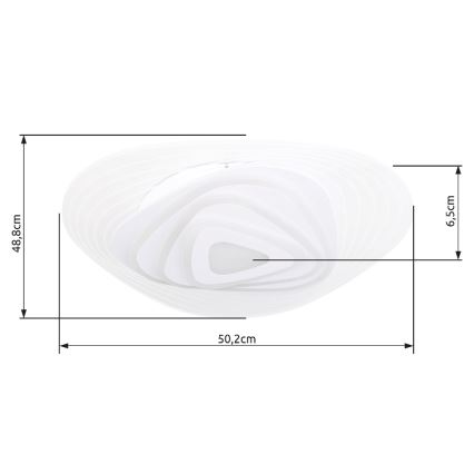 Globo - LED Pritemdomas lubinis šviestuvas LED/40W/230V 3000-6500K 50,2x48,8 cm Wi-Fi Tuya + nuotolinio valdymo pultas
