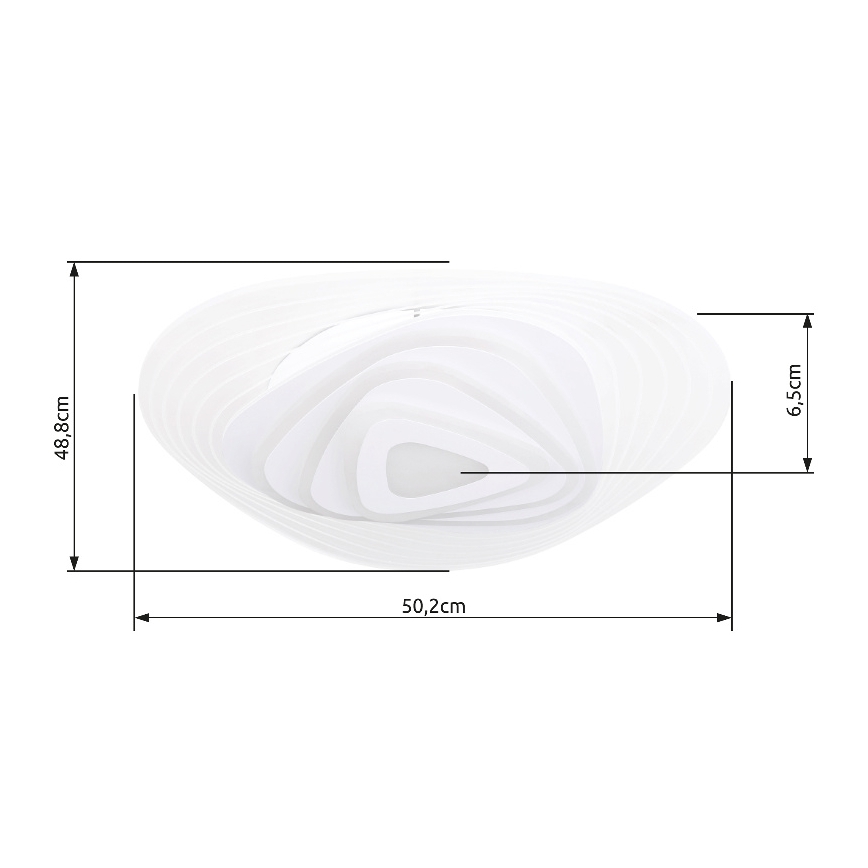 Globo - LED Pritemdomas lubinis šviestuvas LED/40W/230V 3000-6500K 50,2x48,8 cm Wi-Fi Tuya + nuotolinio valdymo pultas