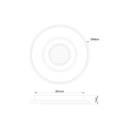 Globo - LED Pritemdomas lubinis šviestuvas LED/36W/230V 2700-6000K + nuotolinio valdymo pultas