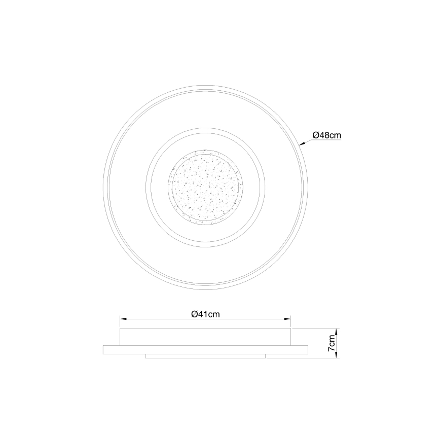 Globo - LED Pritemdomas lubinis šviestuvas LED/36W/230V 2700-6000K + nuotolinio valdymo pultas