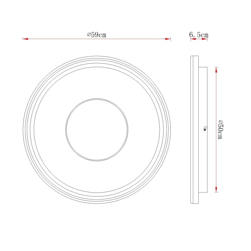 Globo - reguliuojamas LED lubų šviestuvas, 60 W, 230 V, 2700–6000 K, Ø 59 cm, smėlinis, su nuotolinio valdymo pultu