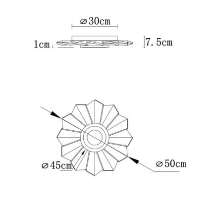 Globo - LED Pritemdomas lubinis šviestuvas LED/58W/230V 2700-6000K diametras 50 cm balta + nuotolinio valdymo pultas