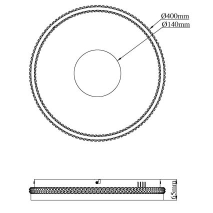 Globo - reguliuojamas LED lubinis šviestuvas LED/30W/230V 2700-6500K Ø 41 cm + nuotolinis valdymas