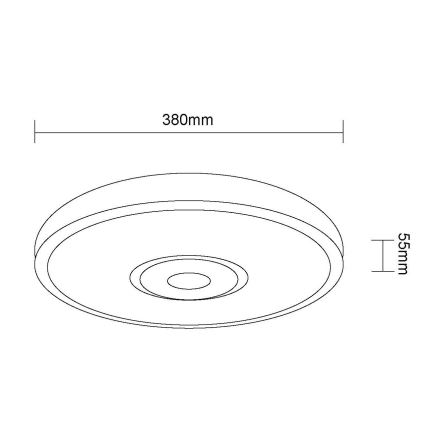 Globo - LED lubų šviestuvas LED/24W/230V 3000/4000/6000K, skersmuo 38 cm, matinis chromas