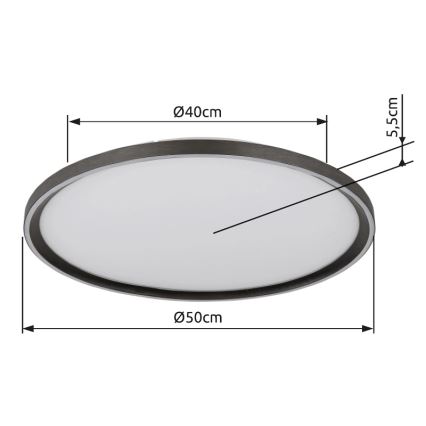 Globo - LED Pritemdomas lubinis šviestuvas LED/48W/230V 2700-6000K + nuotolinio valdymo pultas diametras 50 cm