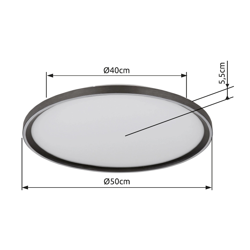 Globo - LED Pritemdomas lubinis šviestuvas LED/48W/230V 2700-6000K + nuotolinio valdymo pultas diametras 50 cm