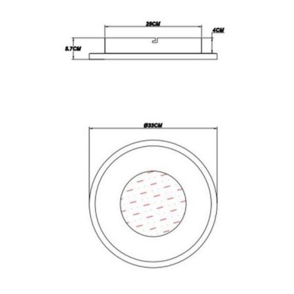 Globo - LED lubinis šviestuvas LED/24W/230V 2700/4500/6500K diametras 33 cm