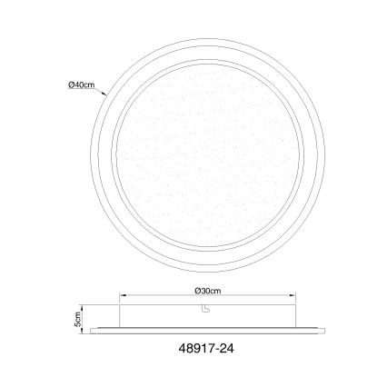 Globo - LED Pritemdomas lubinis šviestuvas LED/24W/230V 2700-6000K + nuotolinio valdymo pultas