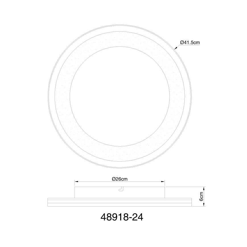 Globo - LED Pritemdomas lubinis šviestuvas LED/24W/230V 2700-6000K + nuotolinio valdymo pultas