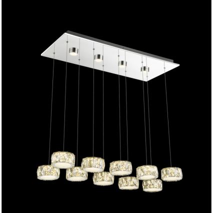 Globo - LED Pakabinamas sietynas LED/92W/230V 4000K blizgus chromas/permatoma