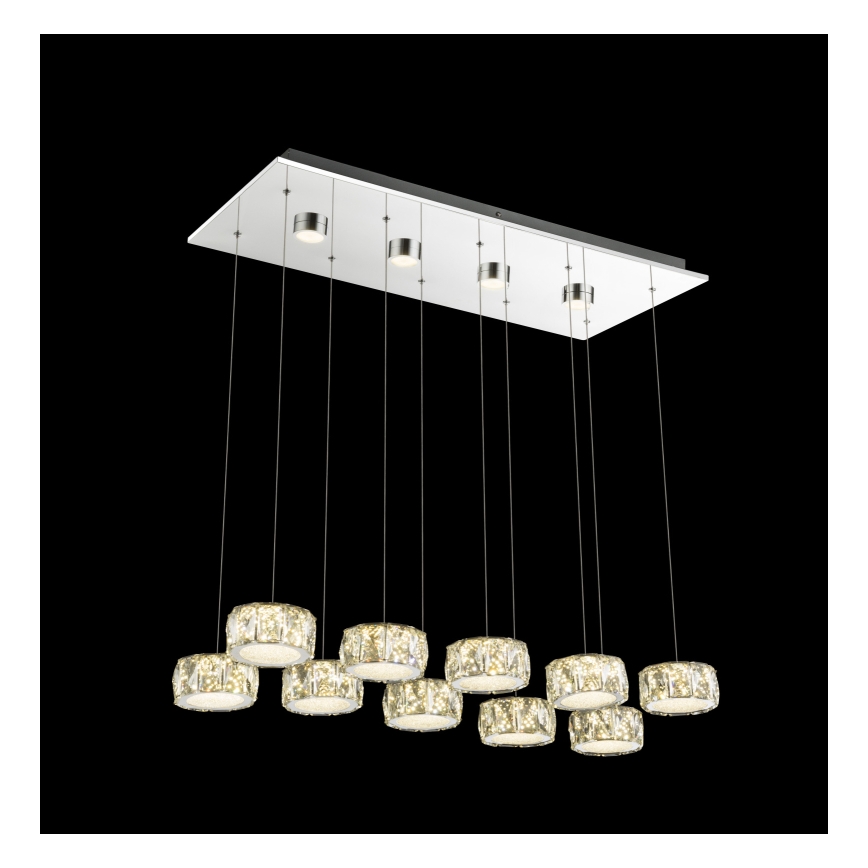 Globo - LED Pakabinamas sietynas LED/92W/230V 4000K blizgus chromas/permatoma