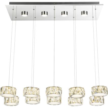 Globo - LED Pakabinamas sietynas LED/92W/230V 4000K blizgus chromas/permatoma
