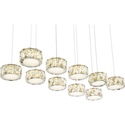 Globo - LED Pakabinamas sietynas LED/92W/230V 4000K blizgus chromas/permatoma
