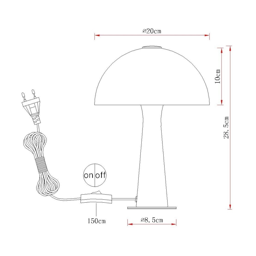 Globo - stalinis šviestuvas 1xE14/25W/230V baltas