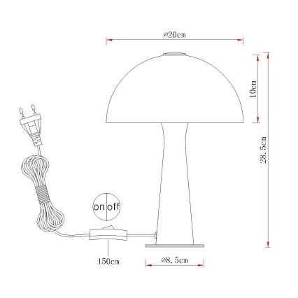 Globo - stalinis šviestuvas 1xE14/25W/230V smėlio spalvos
