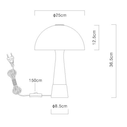 Globo - Stalinis šviestuvas 1xE27ILLU/40W/230V baltas