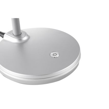 Globo - LED reguliuojama lanksčioji jutiklinė stalinė lempa LED/4,6W/230V sidabrinė