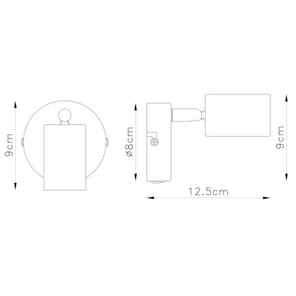 Globo - Sieninis kryptinis šviestuvas 1xE27/60W/230V