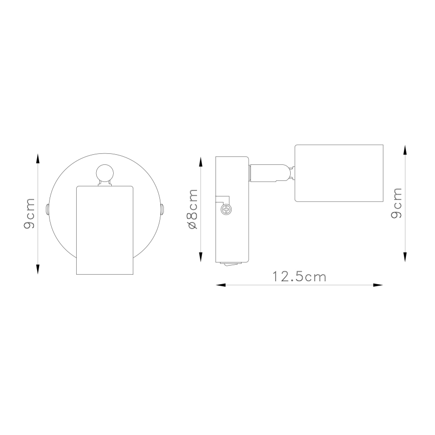 Globo - Sieninis kryptinis šviestuvas 1xE27/60W/230V