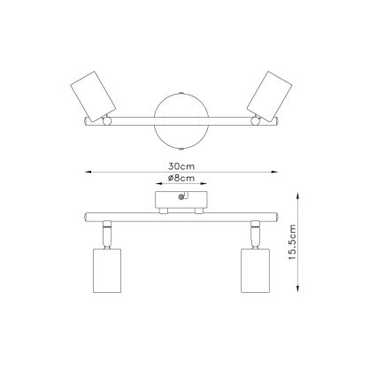 Globo - Akcentinis apšvietimas 2xE27/60W/230V