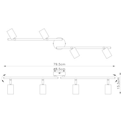 Globo - Akcentinis apšvietimas 4xE27/60W/230V