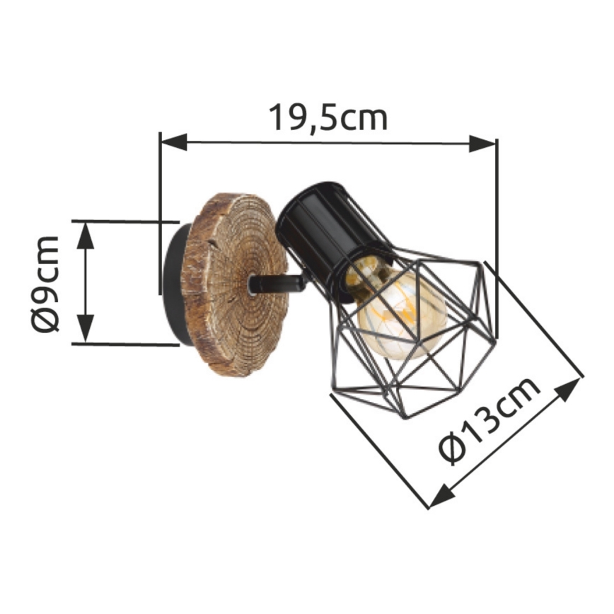 Globo  - Sieninis akcentinis šviestuvas 1xE27/60W/230V