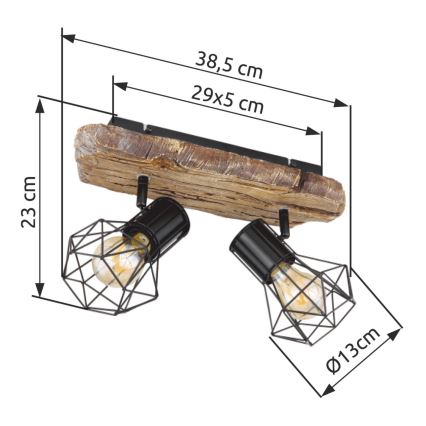 Globo - Akcentinis šviestuvas 2xE27/60W/230V