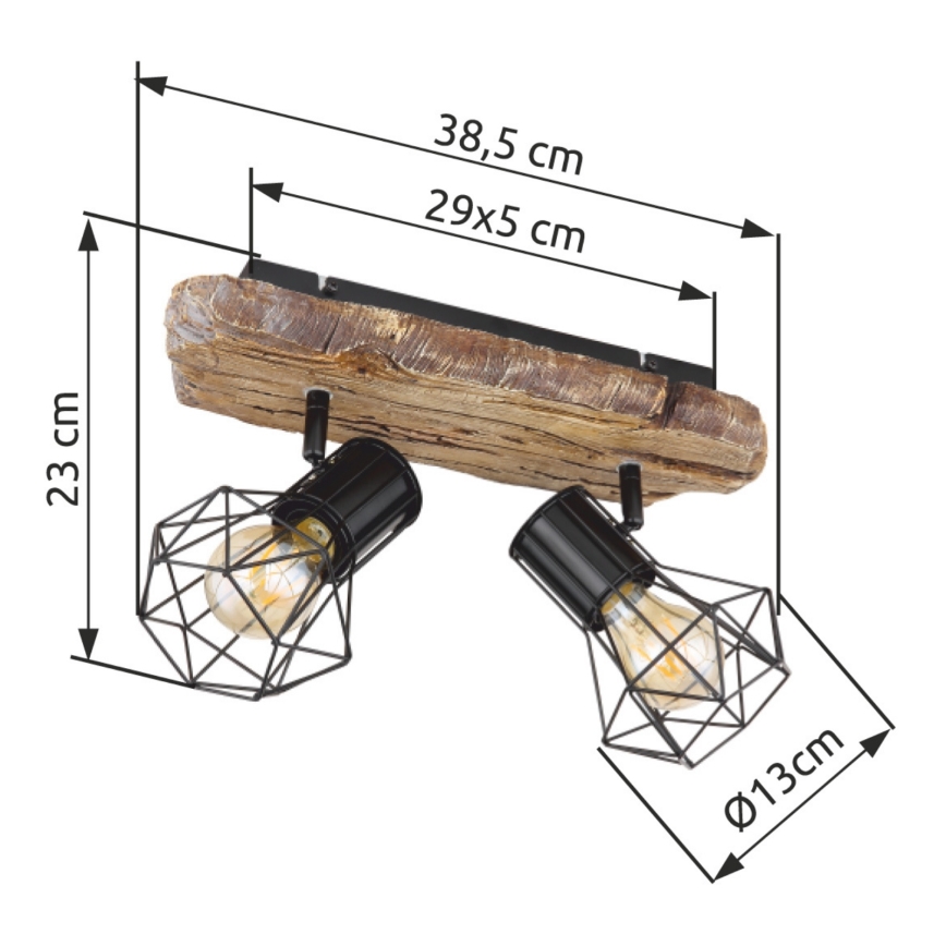 Globo - Akcentinis šviestuvas 2xE27/60W/230V