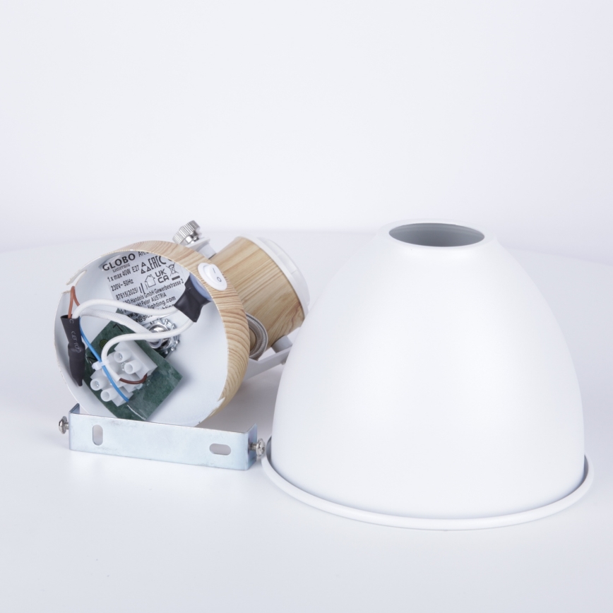 Globo - Sieninis kryptinis šviestuvas 1xE27/40W/230V