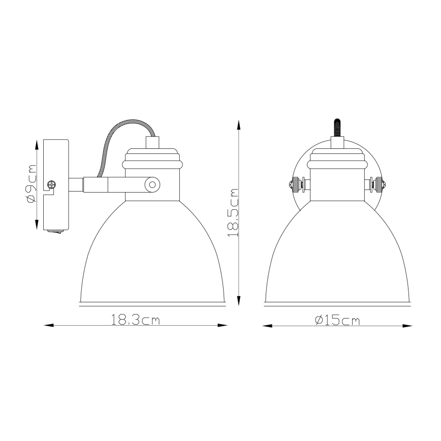 Globo - Sieninis akcentinis šviestuvas 1xE27/40W/230V