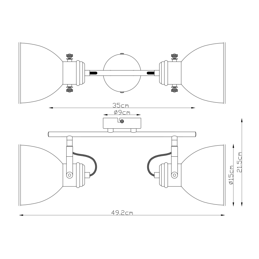 Globo - Akcentinis apšvietimas 2xE27/40W/230V