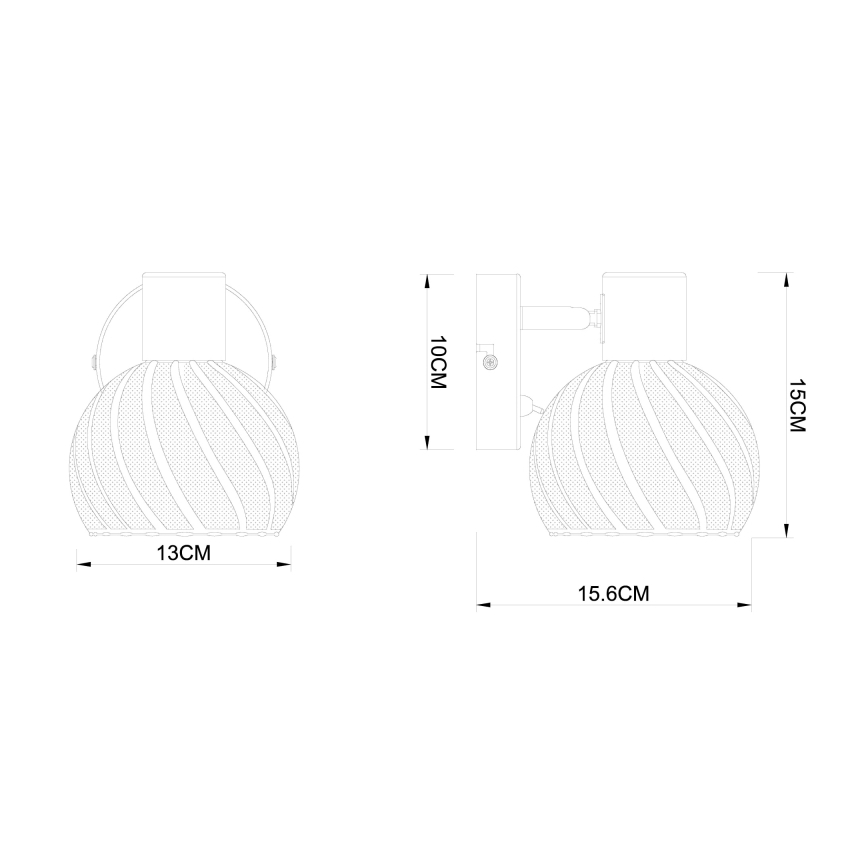 Globo - Sieninis kryptinis šviestuvas 1xE27/40W/230V