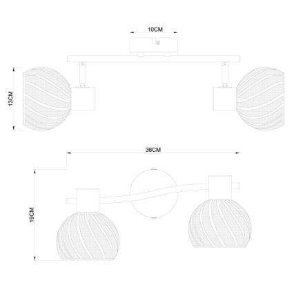 Globo - Akcentinis apšvietimas 2xE27/40W/230V