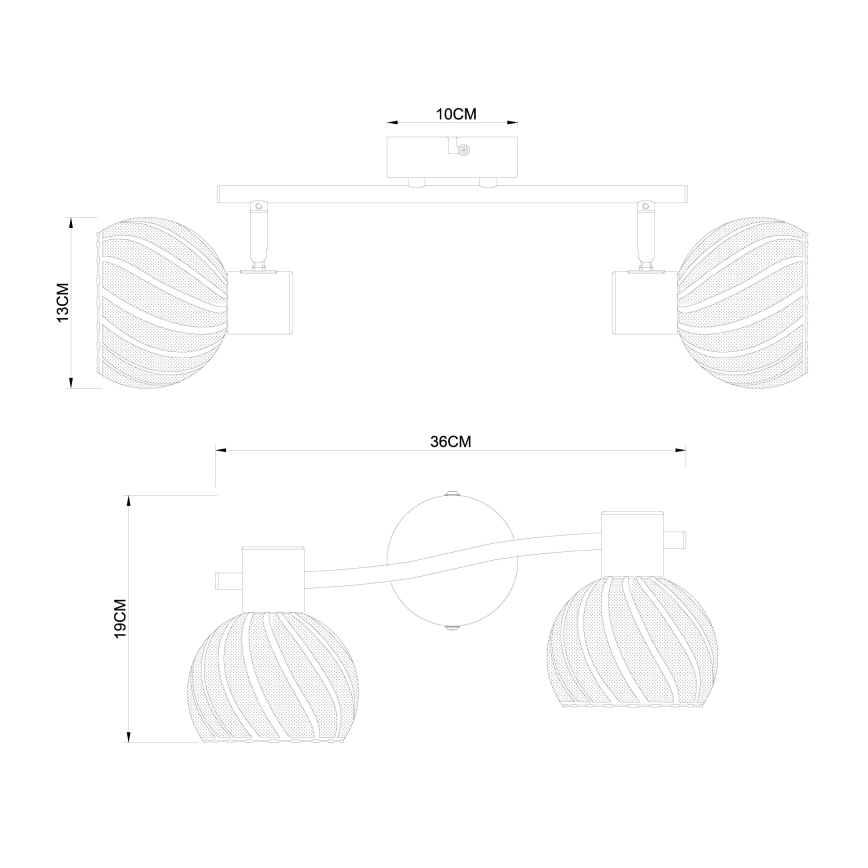 Globo - Akcentinis apšvietimas 2xE27/40W/230V