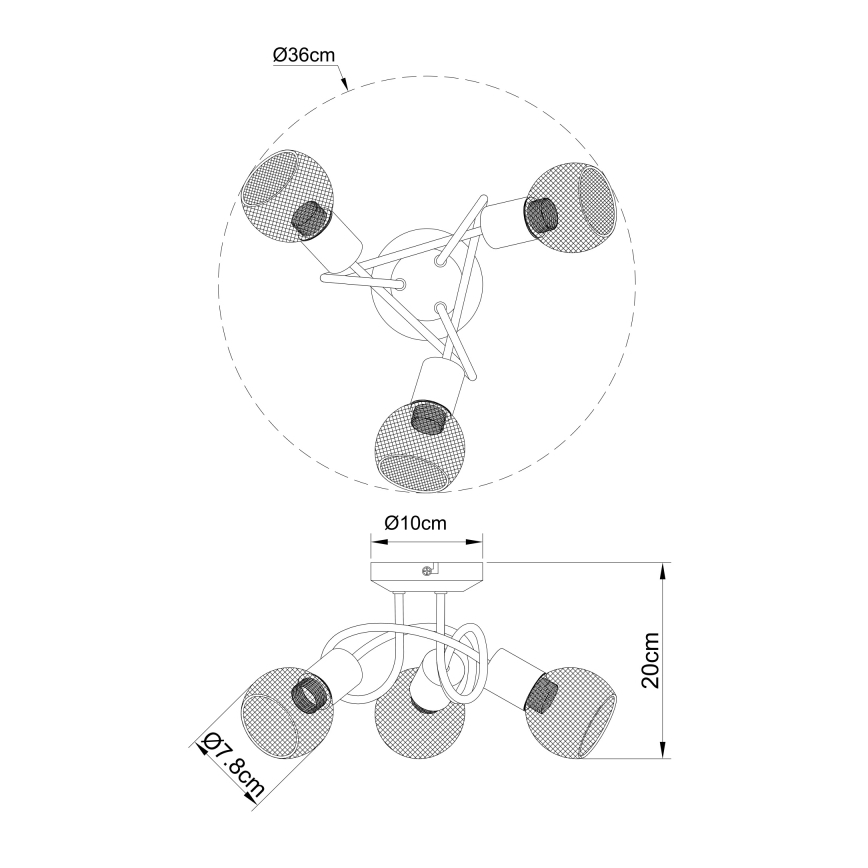 Globo - Tvirtinamas sietynas 3xE14/40W/230V