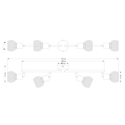 Globo - Akcentinis šviestuvas 4xE14/40W/230V